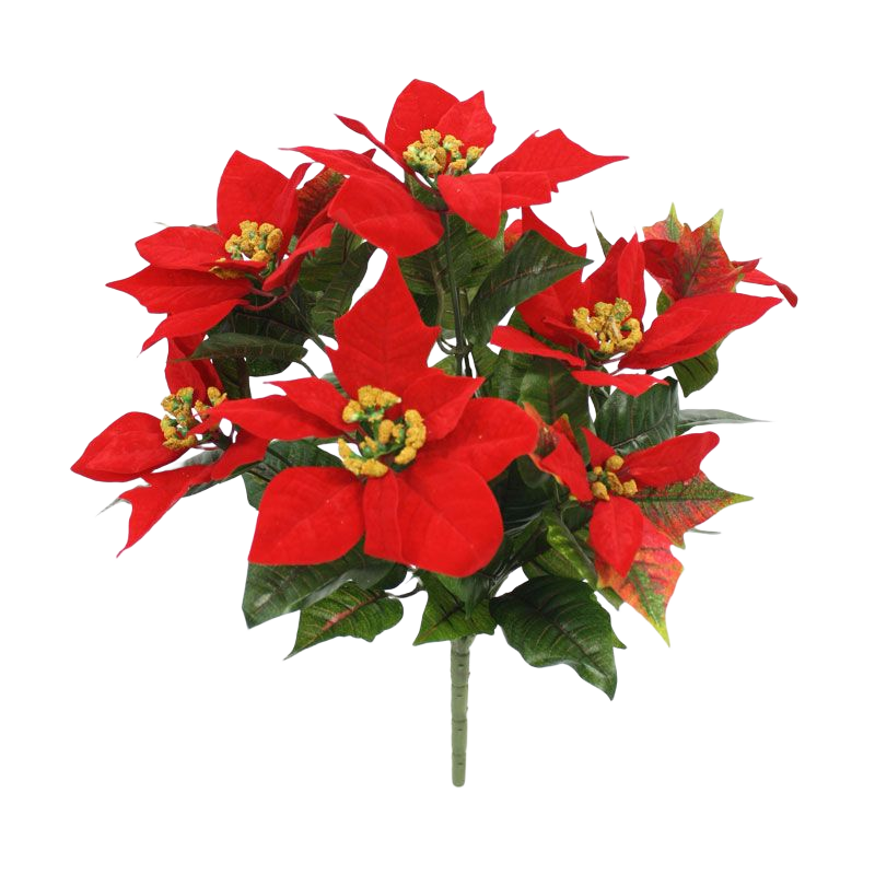Poinsettia kunstplant 40cm - rood