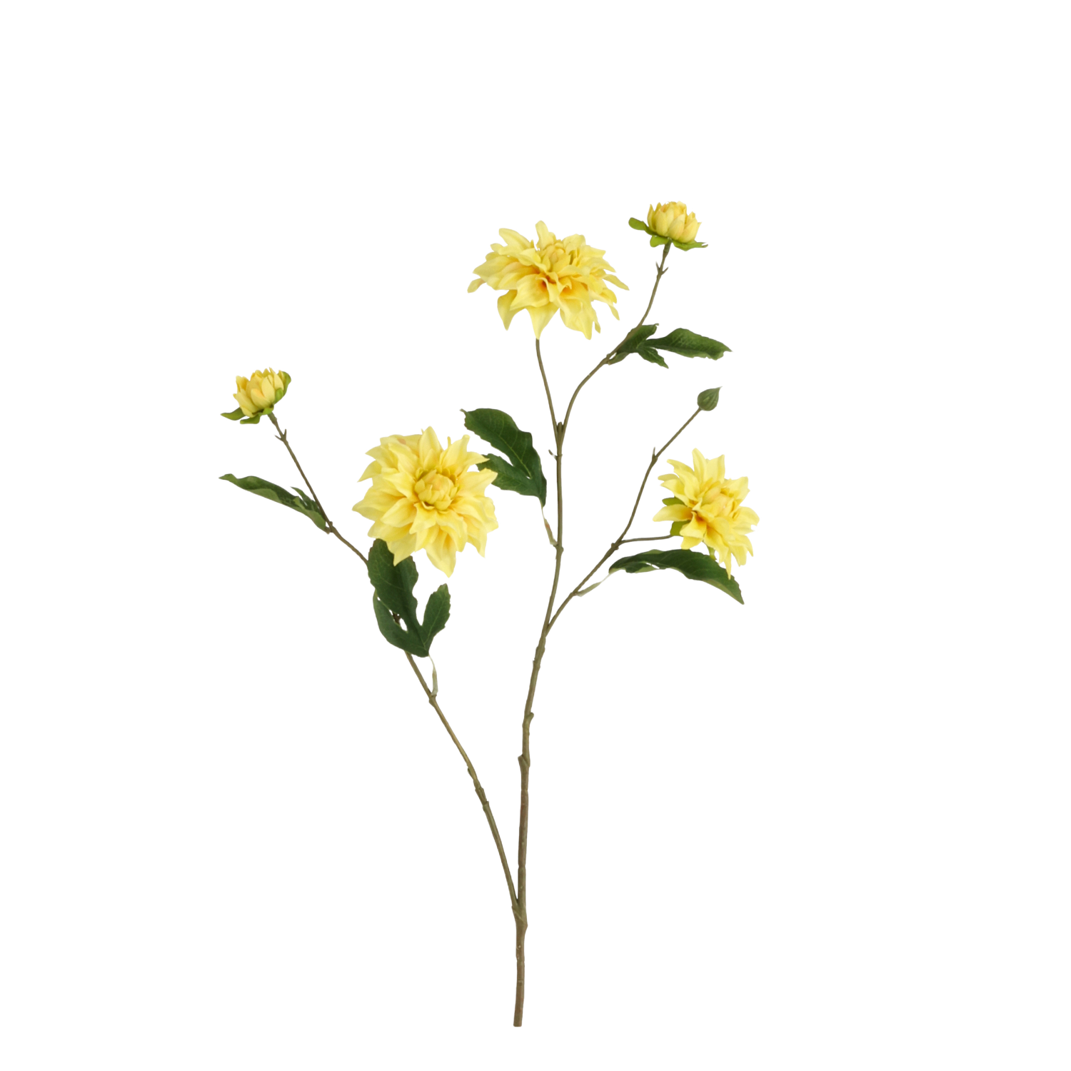 Dahlia Kunsttak deluxe 78cm Geel