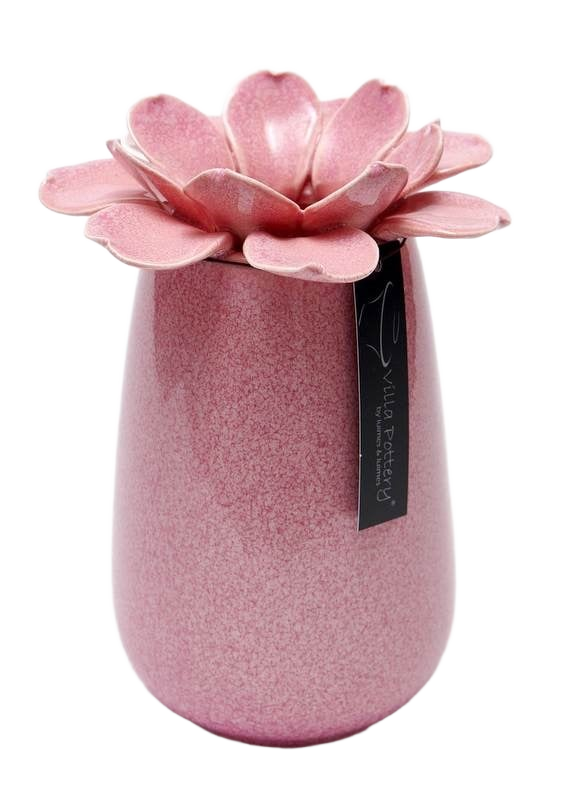 Madelief Vaas porselein 14x20cm roze