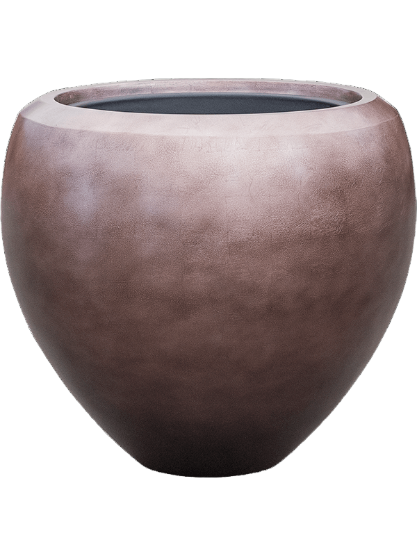 Baq Metallic Silver leaf Couple matt coffee (met inzetbak), 50x45cm