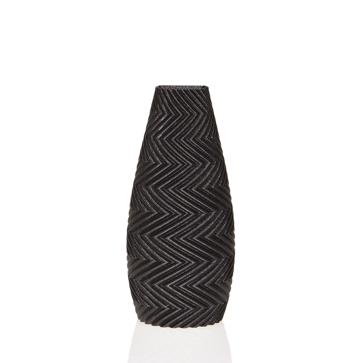 Felicia 3D wandvaas 18x8x5cm Zwart Metallic