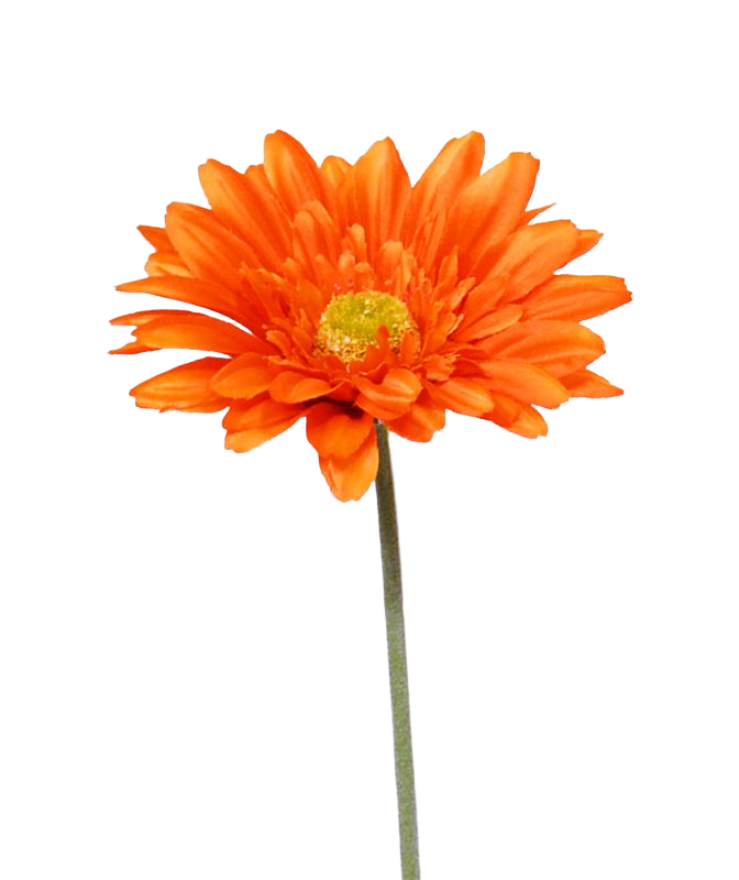 Gerbera kunst steelbloem 60 cm oranje