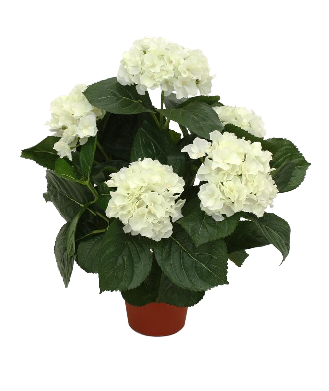 Hortensia deluxe kunstplant 45cm - crème
