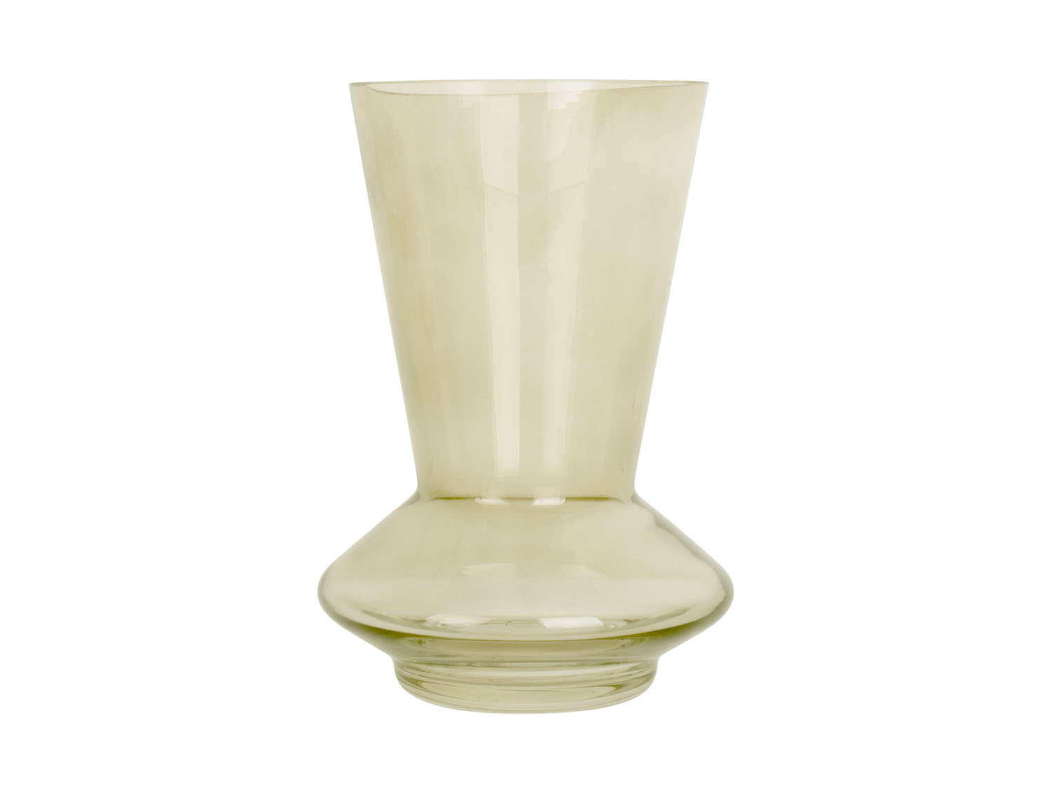 Bloemenvaas Glow klein 17,5x 12 cm - mosgroen