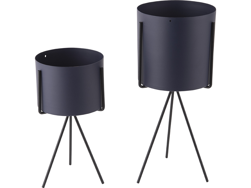 Plantenpot Set Pedestal - donkerblauw