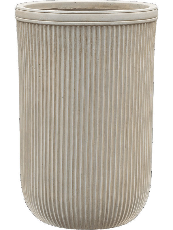 Baq Vertical Rib Cylinder Beige 37x57cm