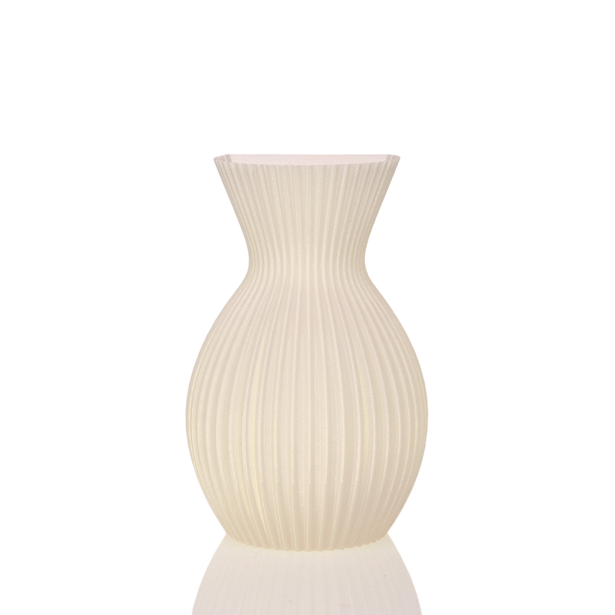 Lily 3D wandvaas 20x13x8cm Wit