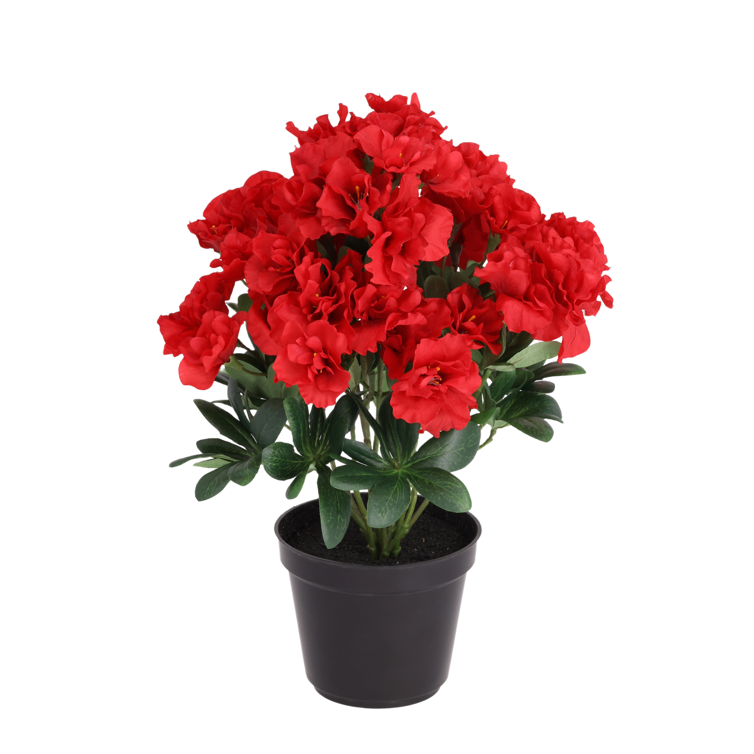 Azalea kunstplant 35cm rood in kweekpot