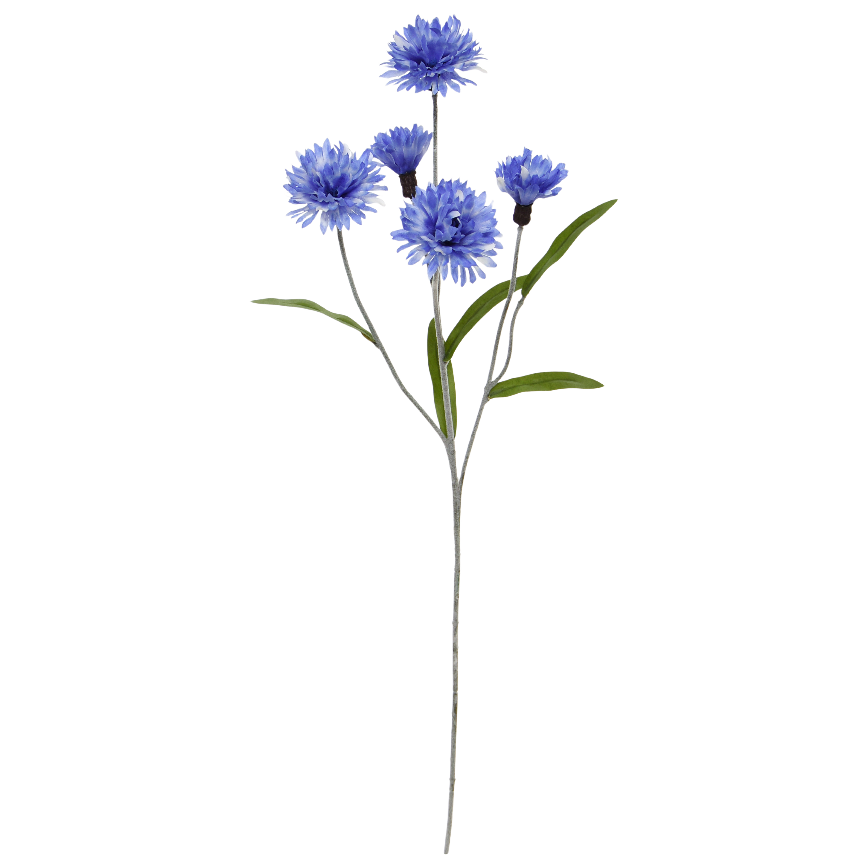 Korenbloem kunsttak 60cm blauw