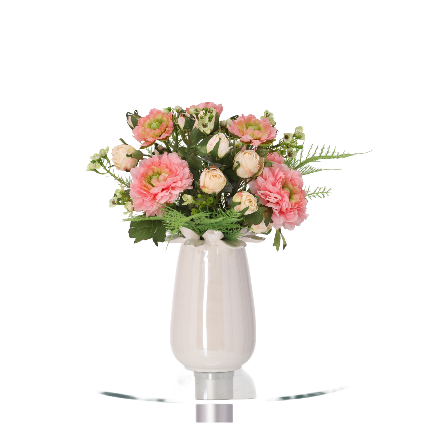 Handgebonden Kunstboeket Frieda Bern 35cm Roze