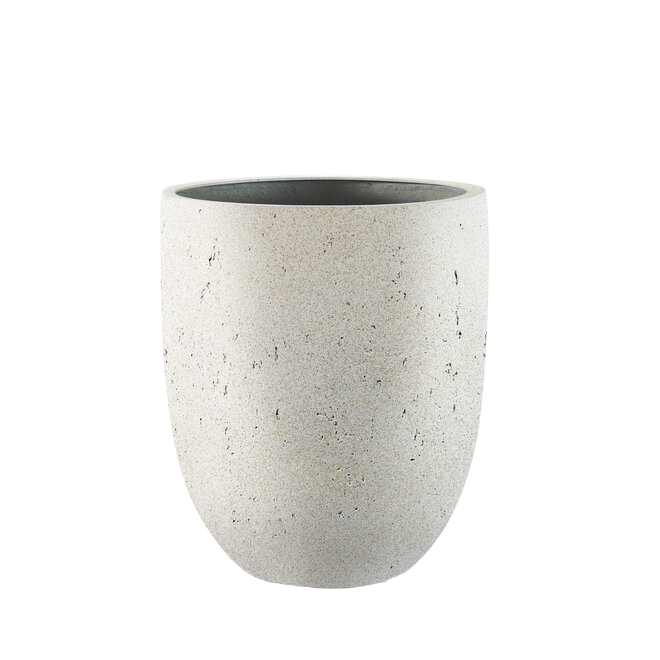 Grigio Tall Egg Pot D40xH47 Anthique-White