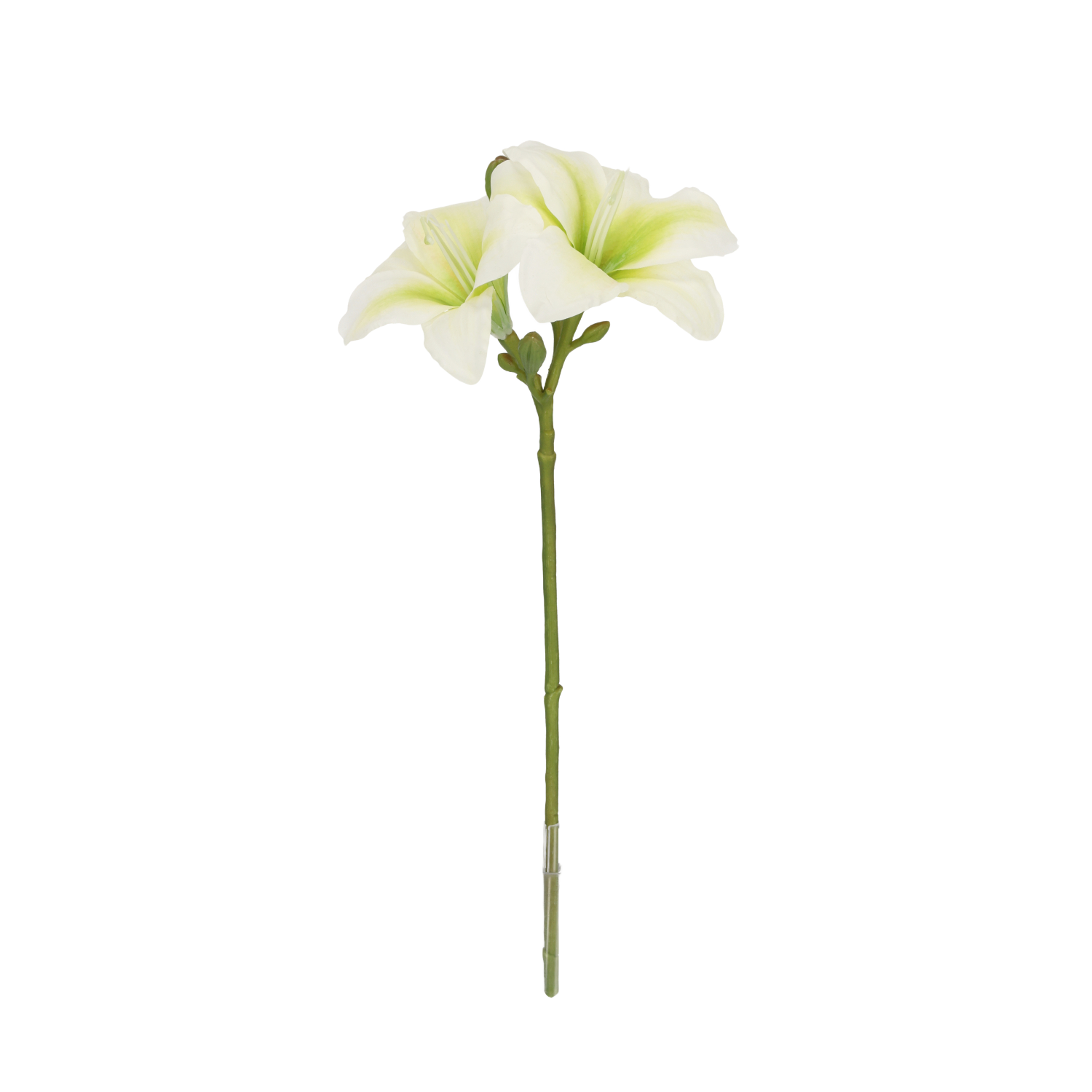 Amaryllus Kunstbloem 39cm Creme groen