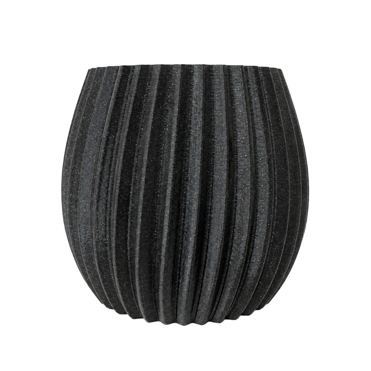 Jasmin 3D wandpot 12x12cm Zwart Metallic