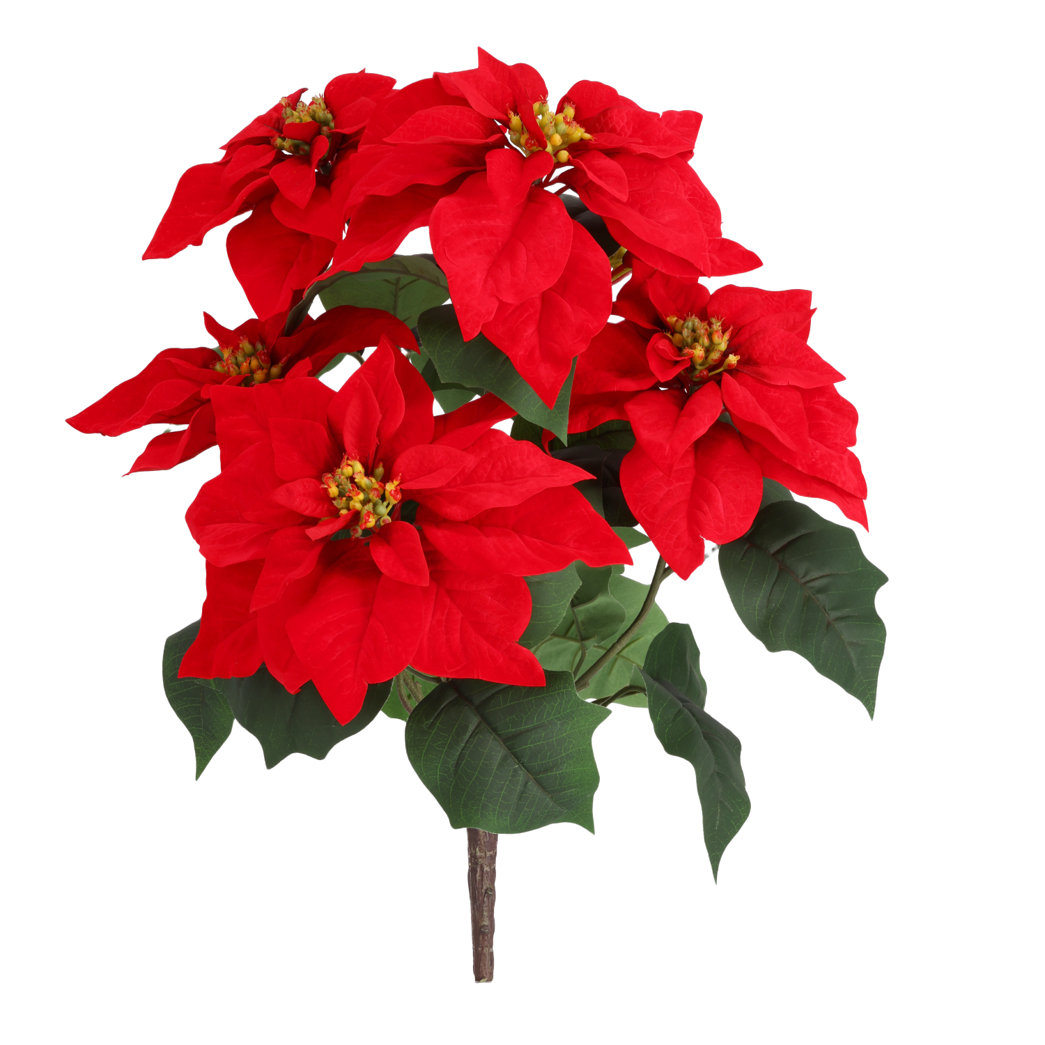 Poinsettia kerstster kunstplant 58cm