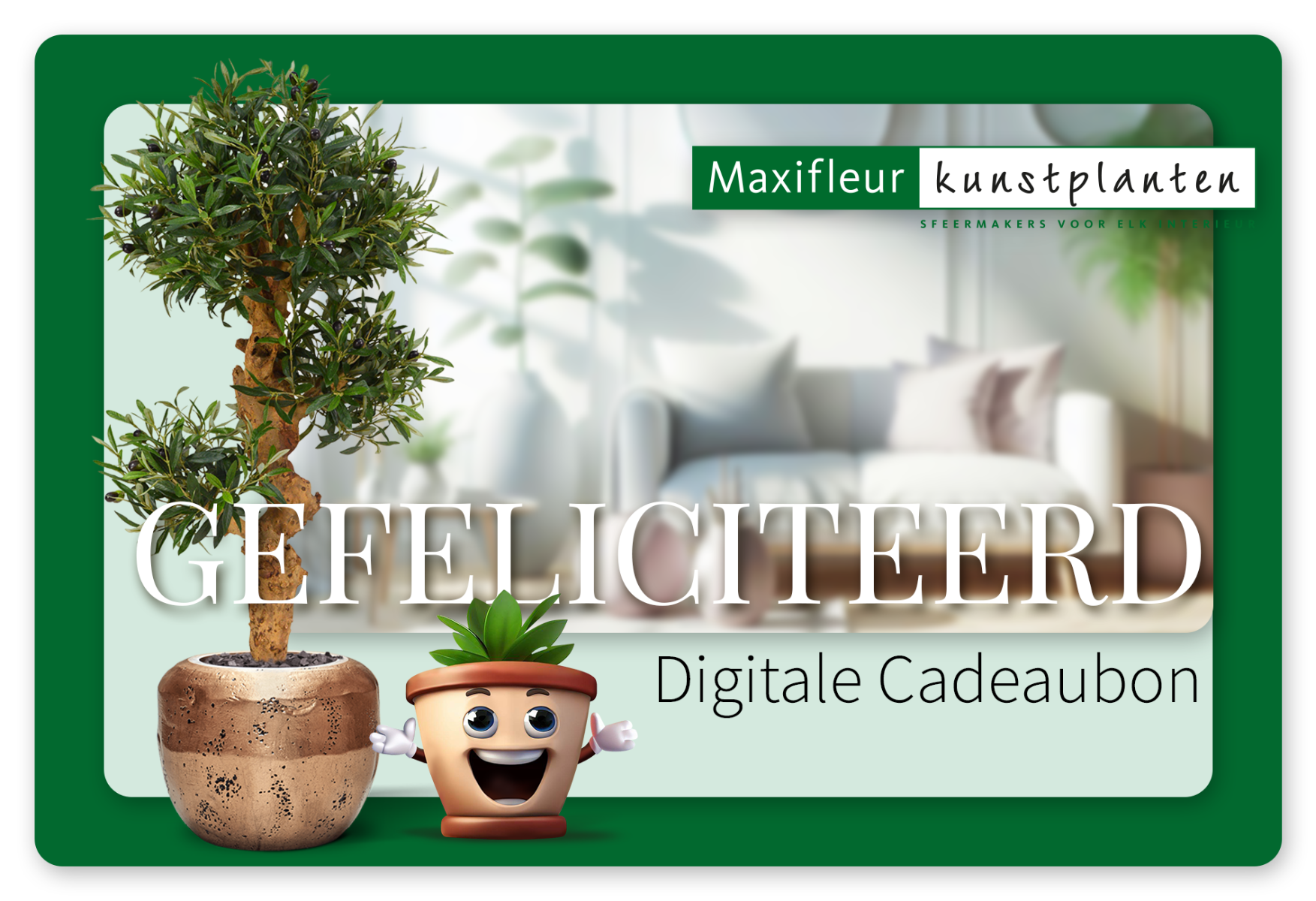 Digitale Cadeaubon Maxifleur - Gefeliciteerd afbeelding