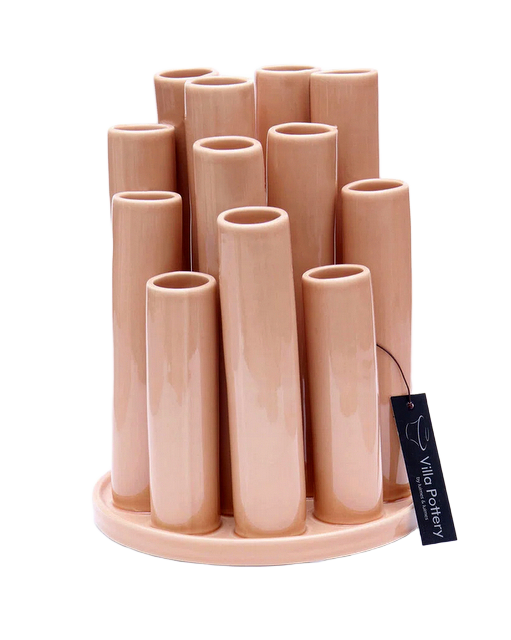 Twist & Tube Vaas Roze Rond 19x19x25cm
