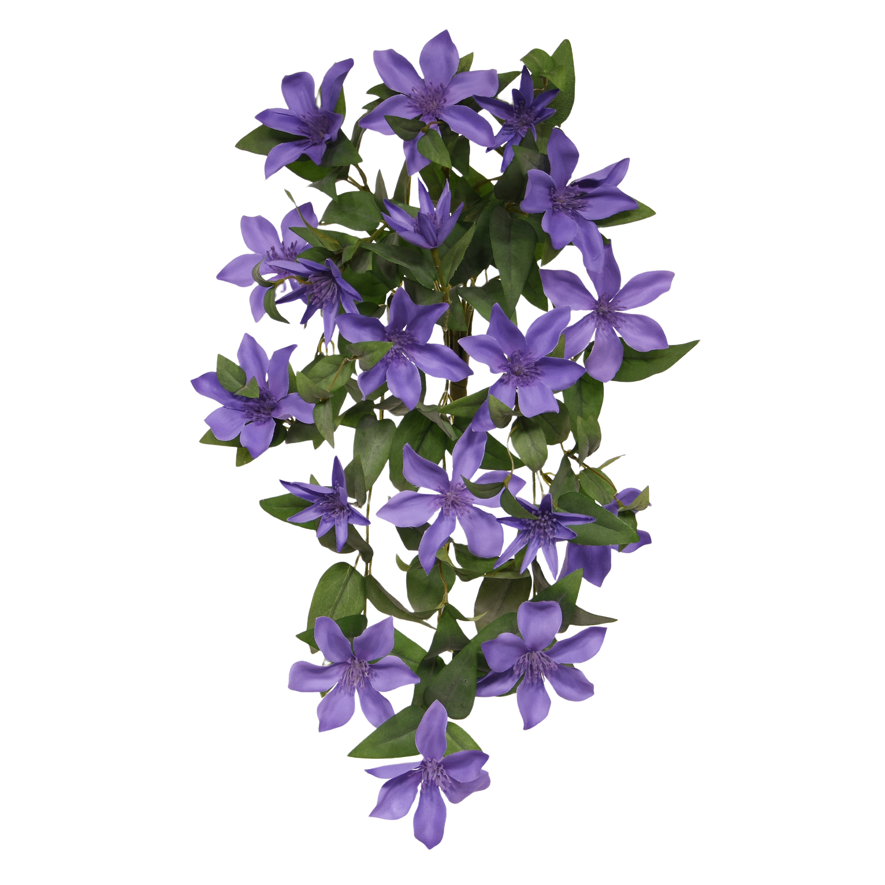 Clematis kunst hangplant 60cm Blauw afbeelding 1