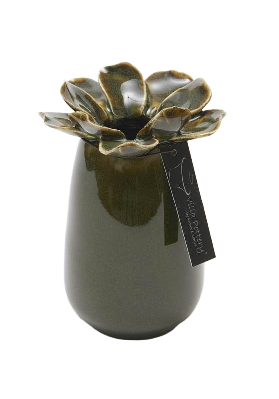Madelief Vaas porselein 8x13cm groen