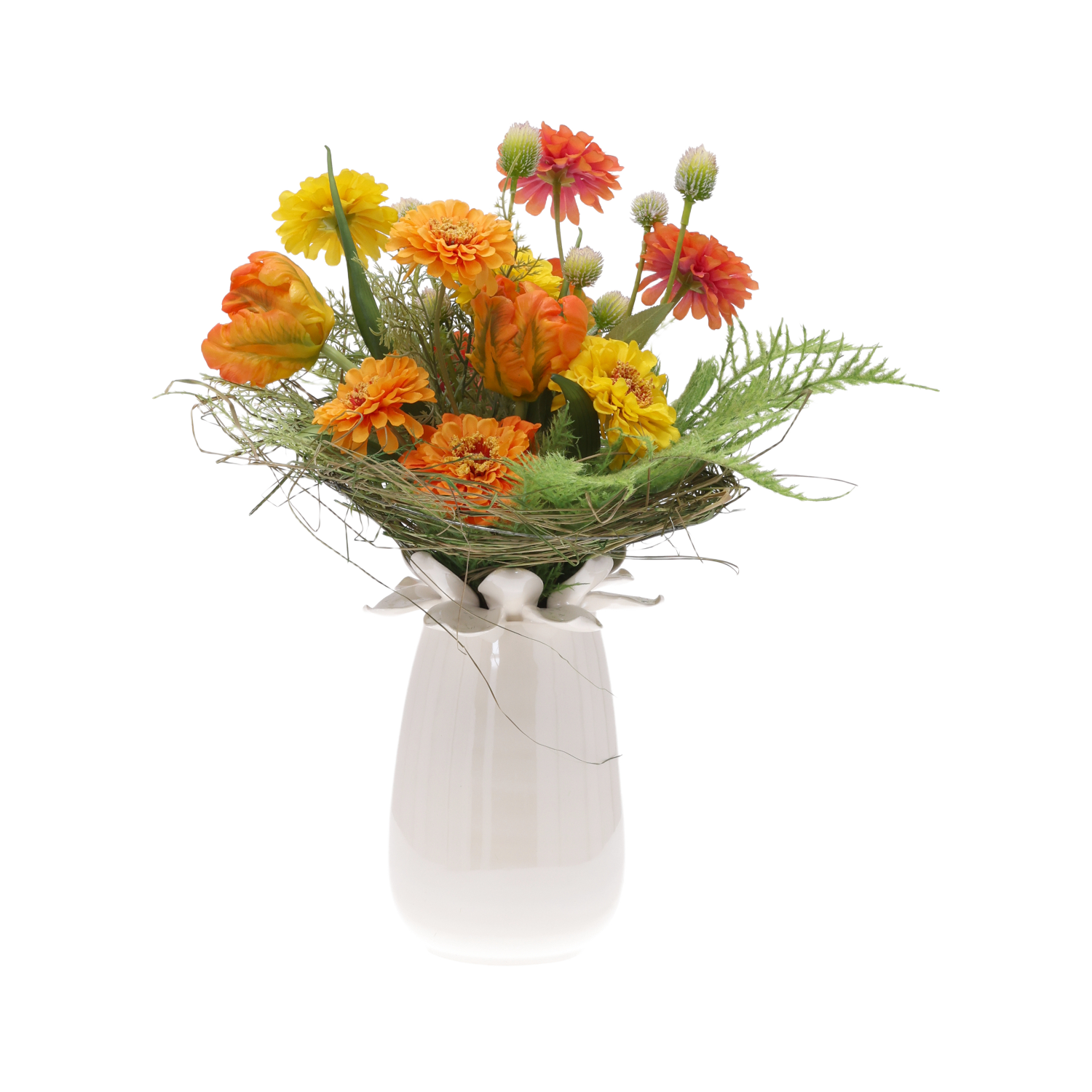 Kunstboeket Inge Dordrecht 35 cm oranje