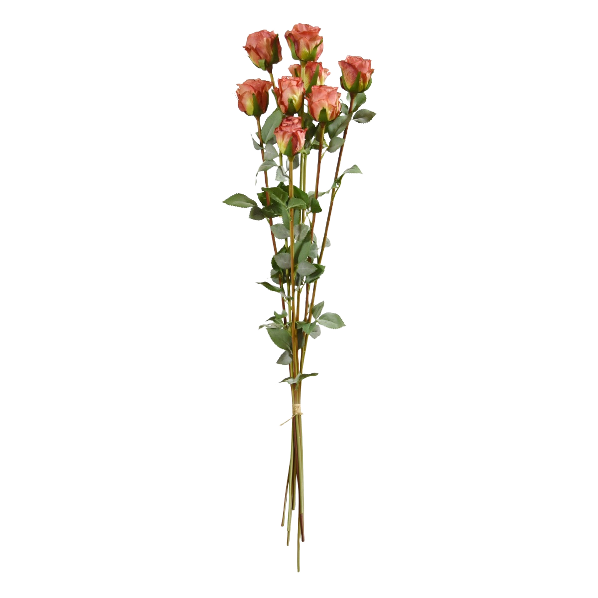 Kunst Rozenbundel x8 70 cm roze