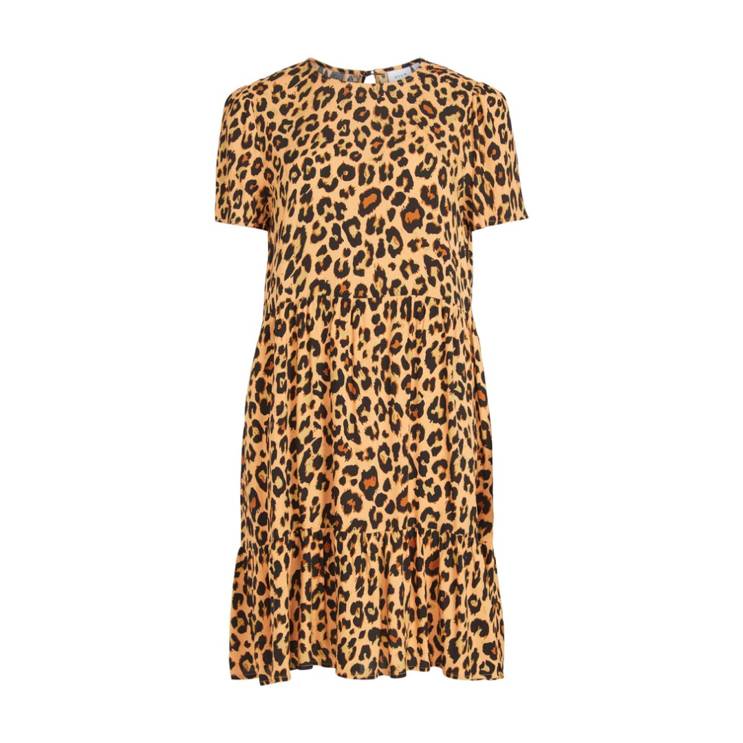 Vila - Damen Kleid - Leopardenmuster-LEO - Größe: 34 - bei Tara-M