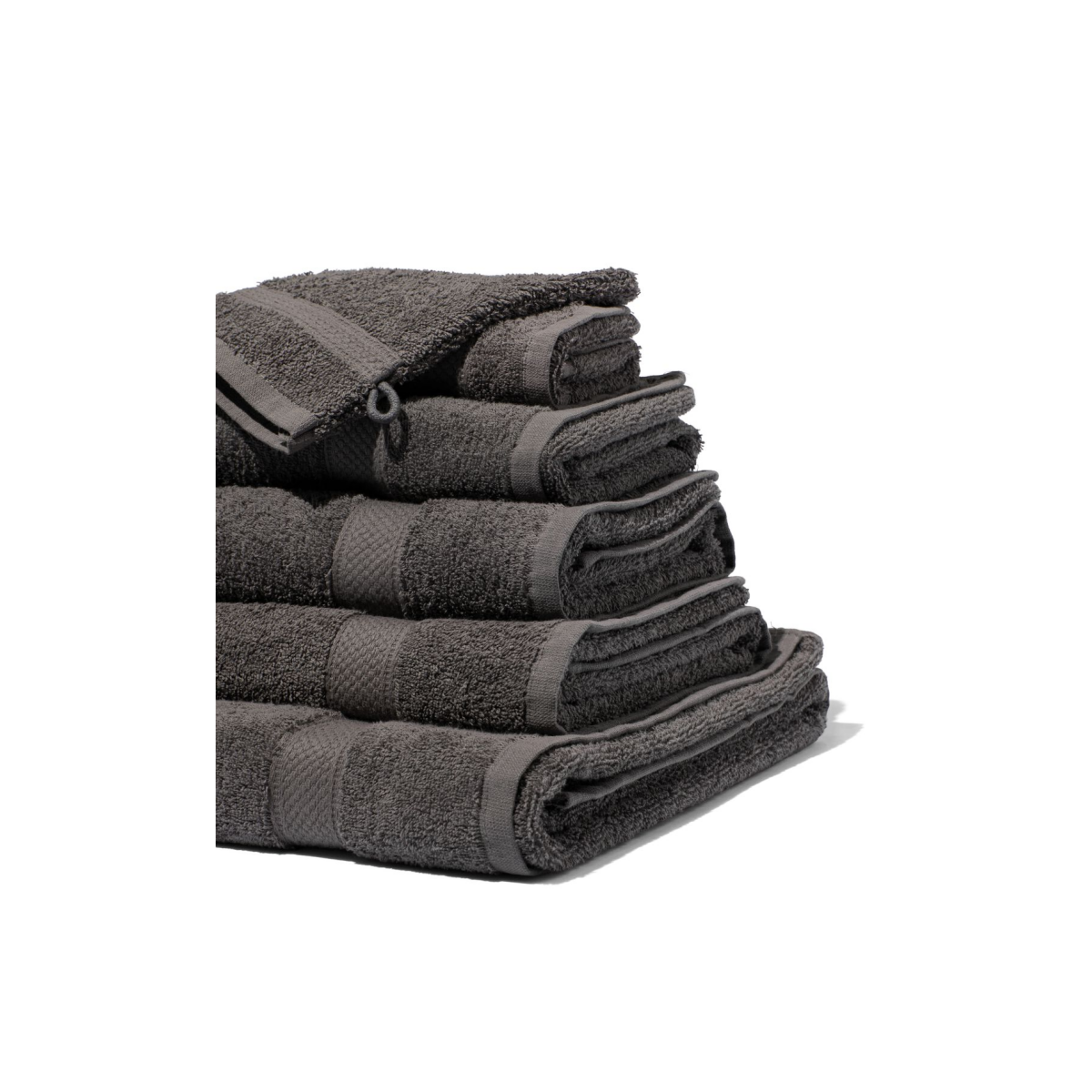 HEMA Handdoeken - zware kwaliteit donkergrijs (donkergrijs)