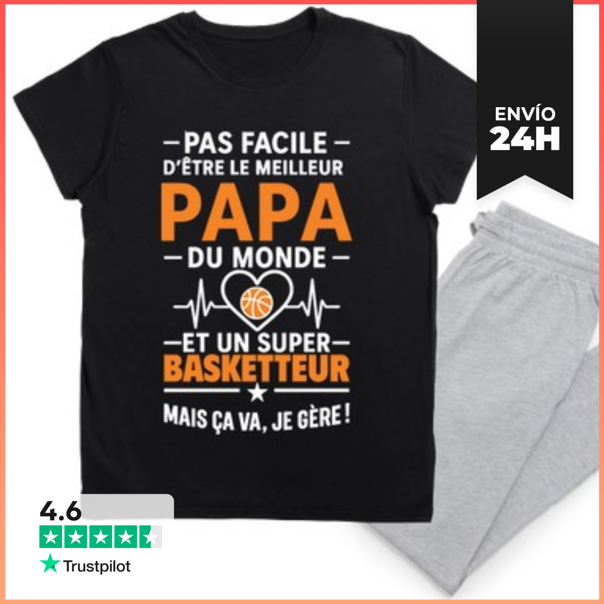 Pijama Papá Baloncestista Baloncesto Cesta LaTostadora