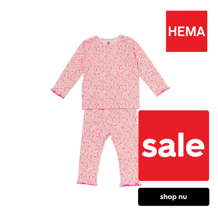 HEMA Babypyjama bloemen multicolor (multicolor)