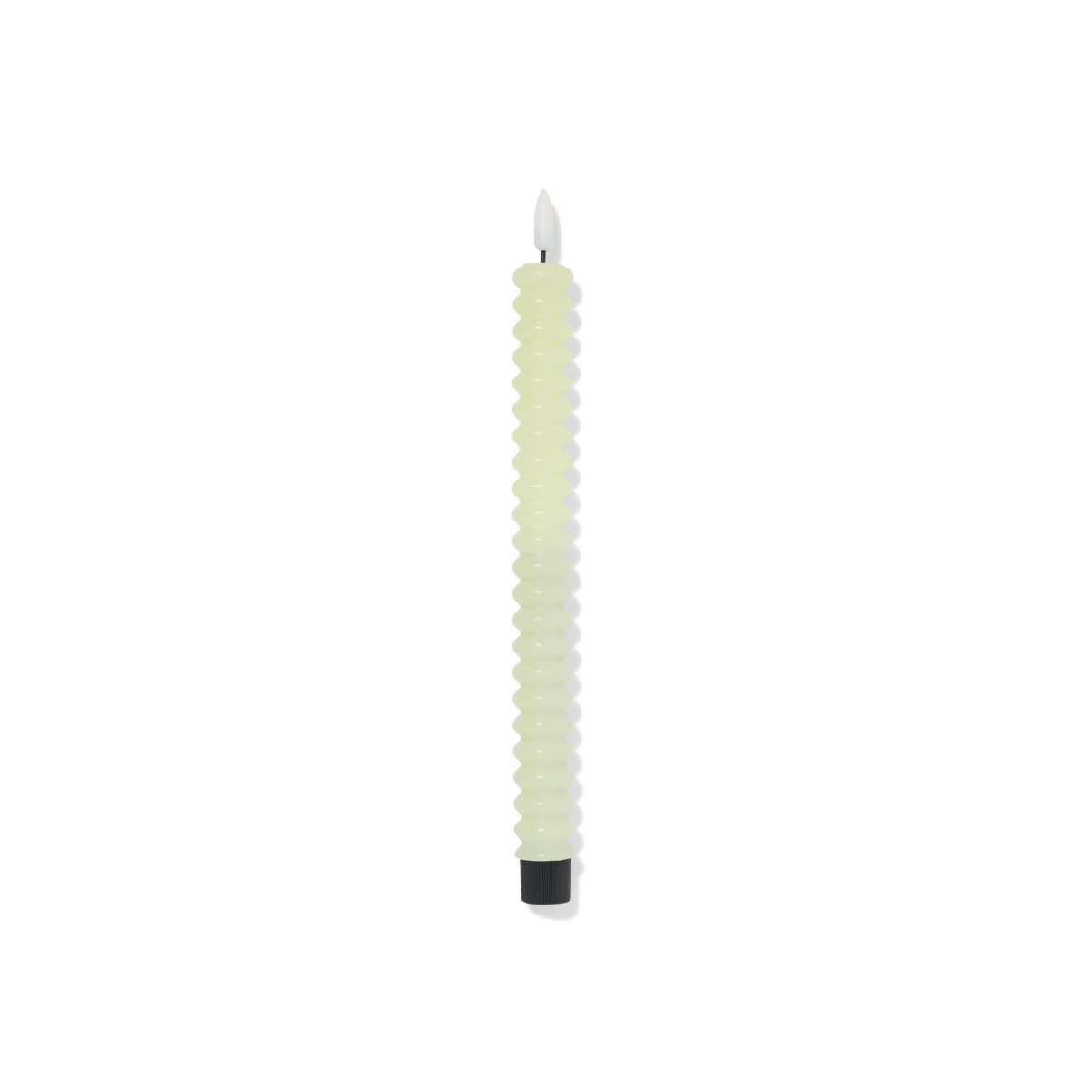 HEMA Led huishoudkaars ⌀2.3x29cm ribbel lichtgroen (lichtgroen)