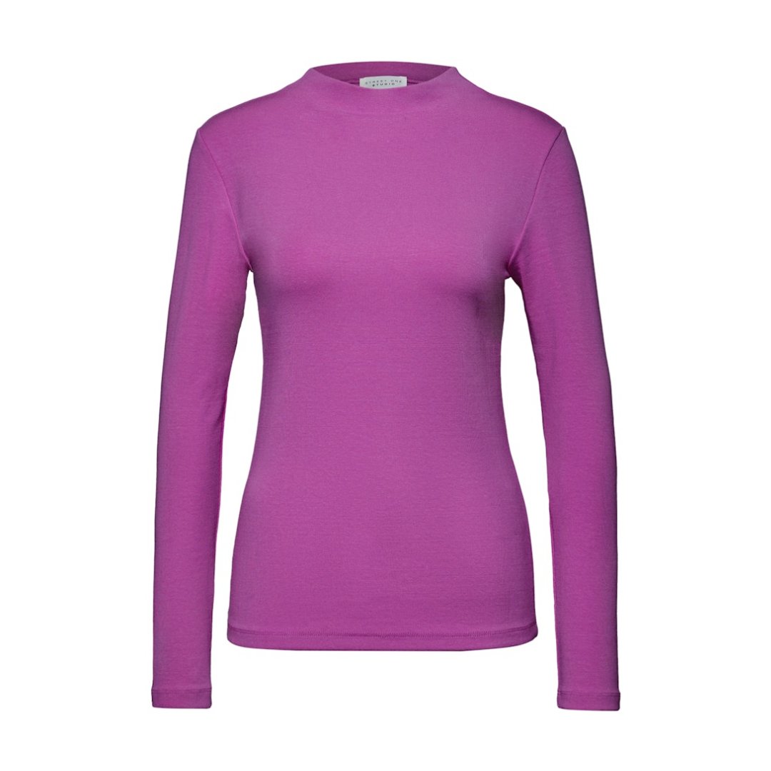 STREET ONE STUDIO - Damen Langarmshirt - floral pink - Größe: 40 - bei Tara-M