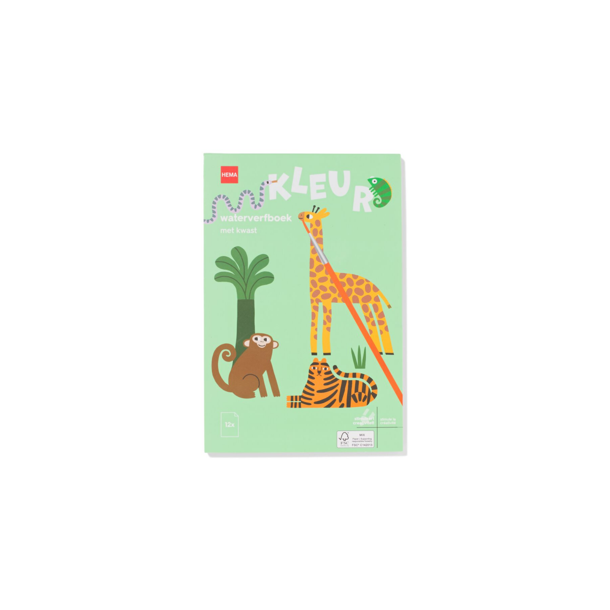 HEMA Waterverfboek 14x21cm jungle