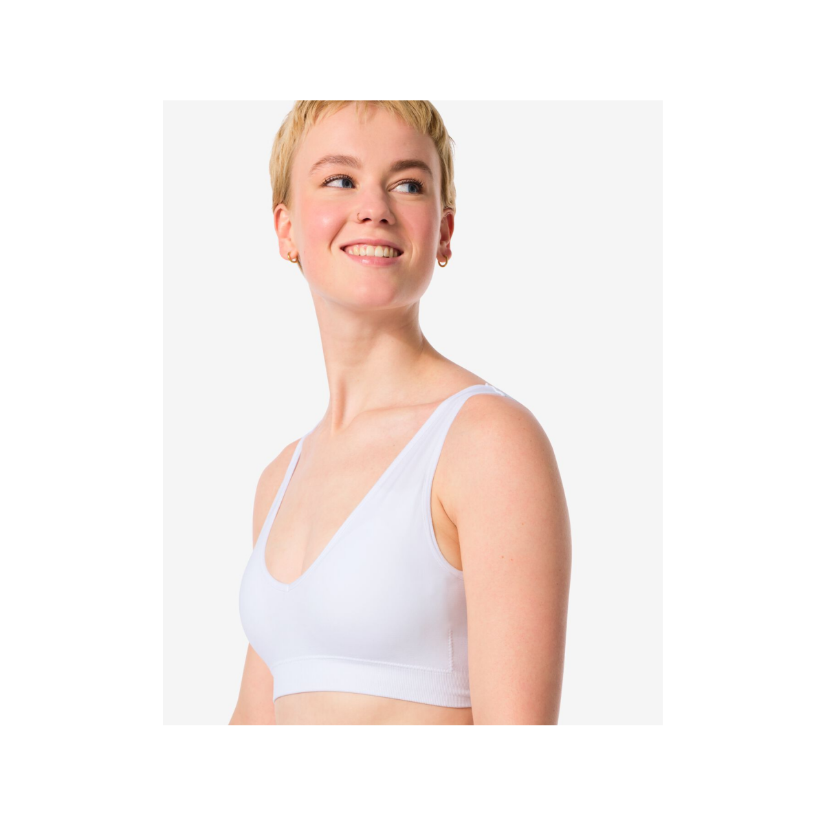 HEMA HEMA Top Zonder Beugel Naadloos Wit (wit)