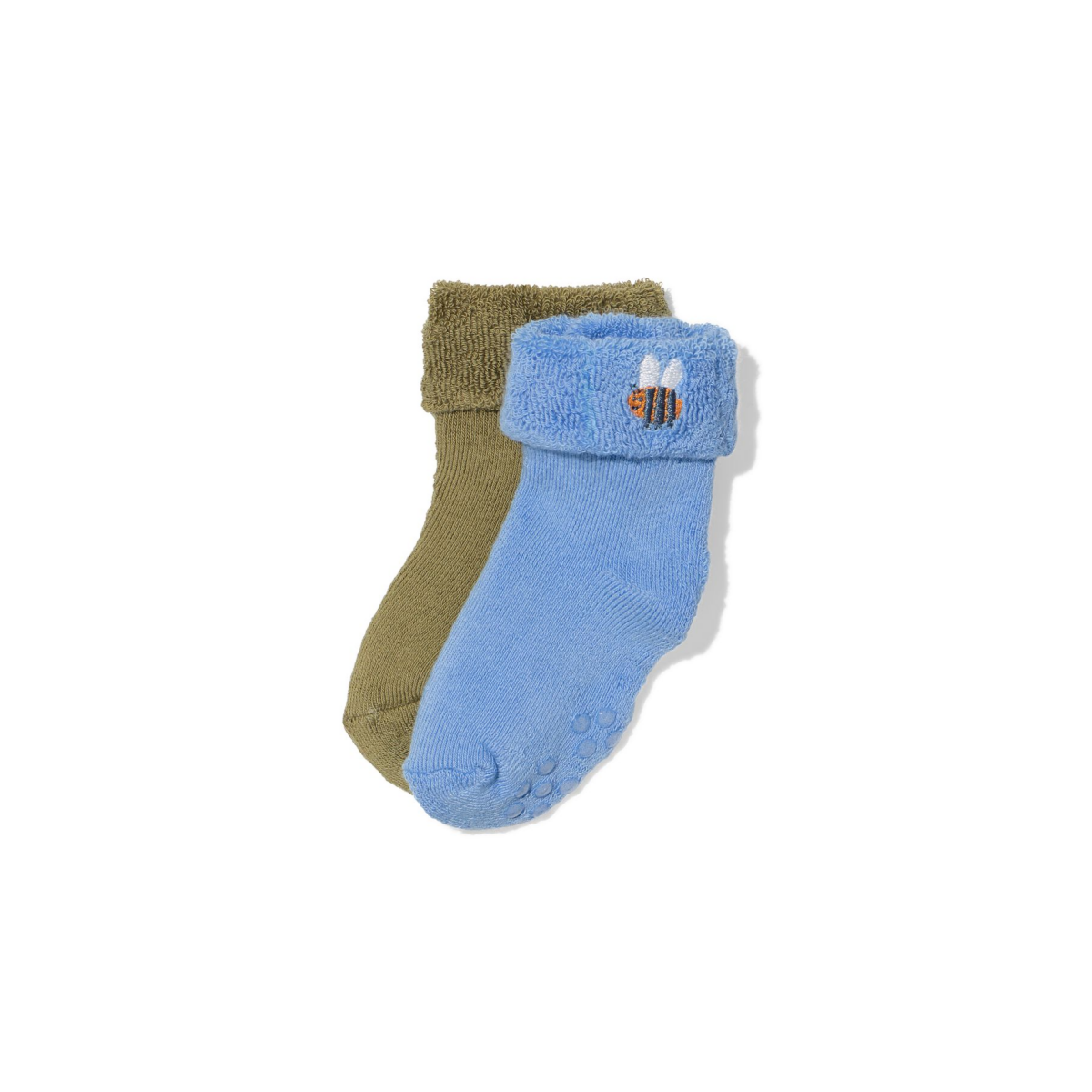 HEMA Babysokken badstof bijen - 2 paar blauw (blauw)
