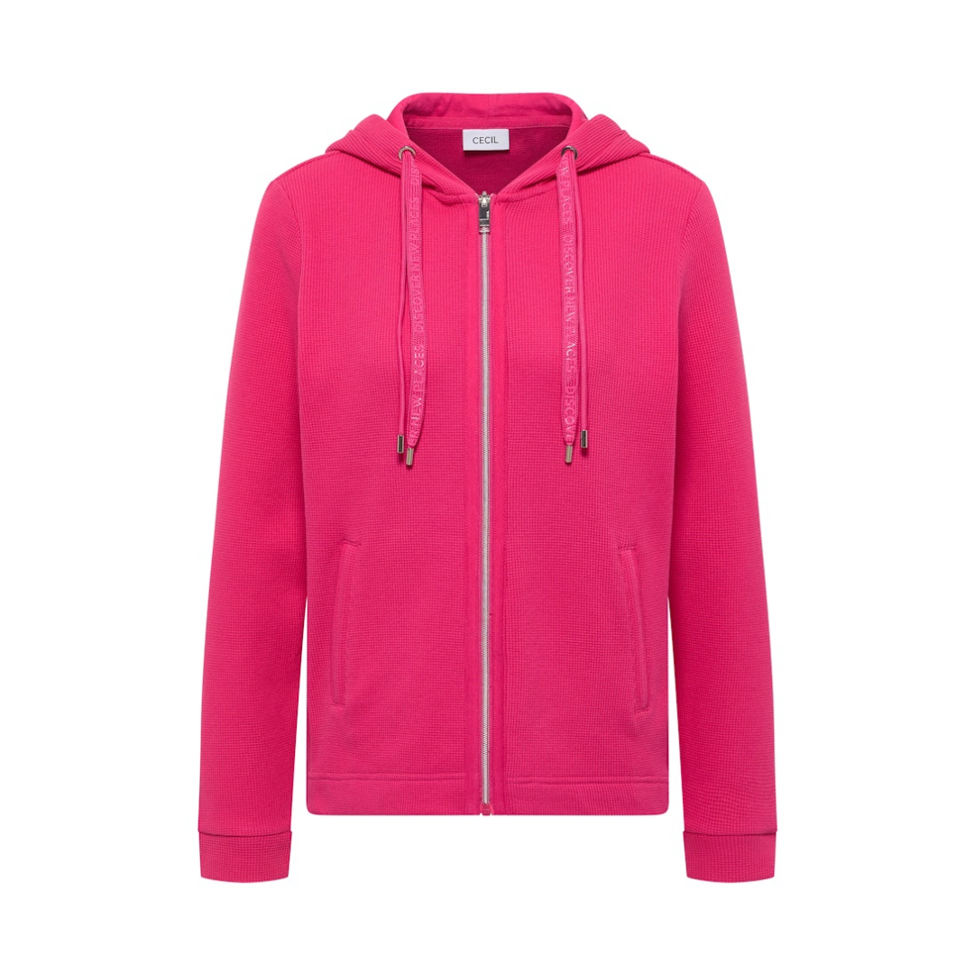 cecil Langarm Jacke Hoodie Baumwolle Blau