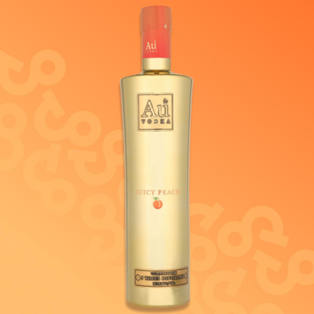 Bottiglia di AU Vodka Juicy Peach da 70 cl