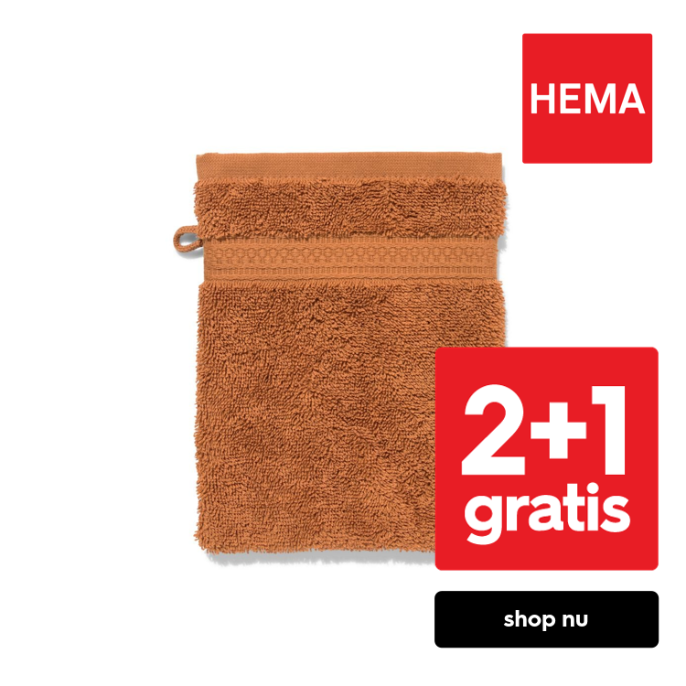HEMA Washandje 16x21cm zware kwaliteit terra (terra)
