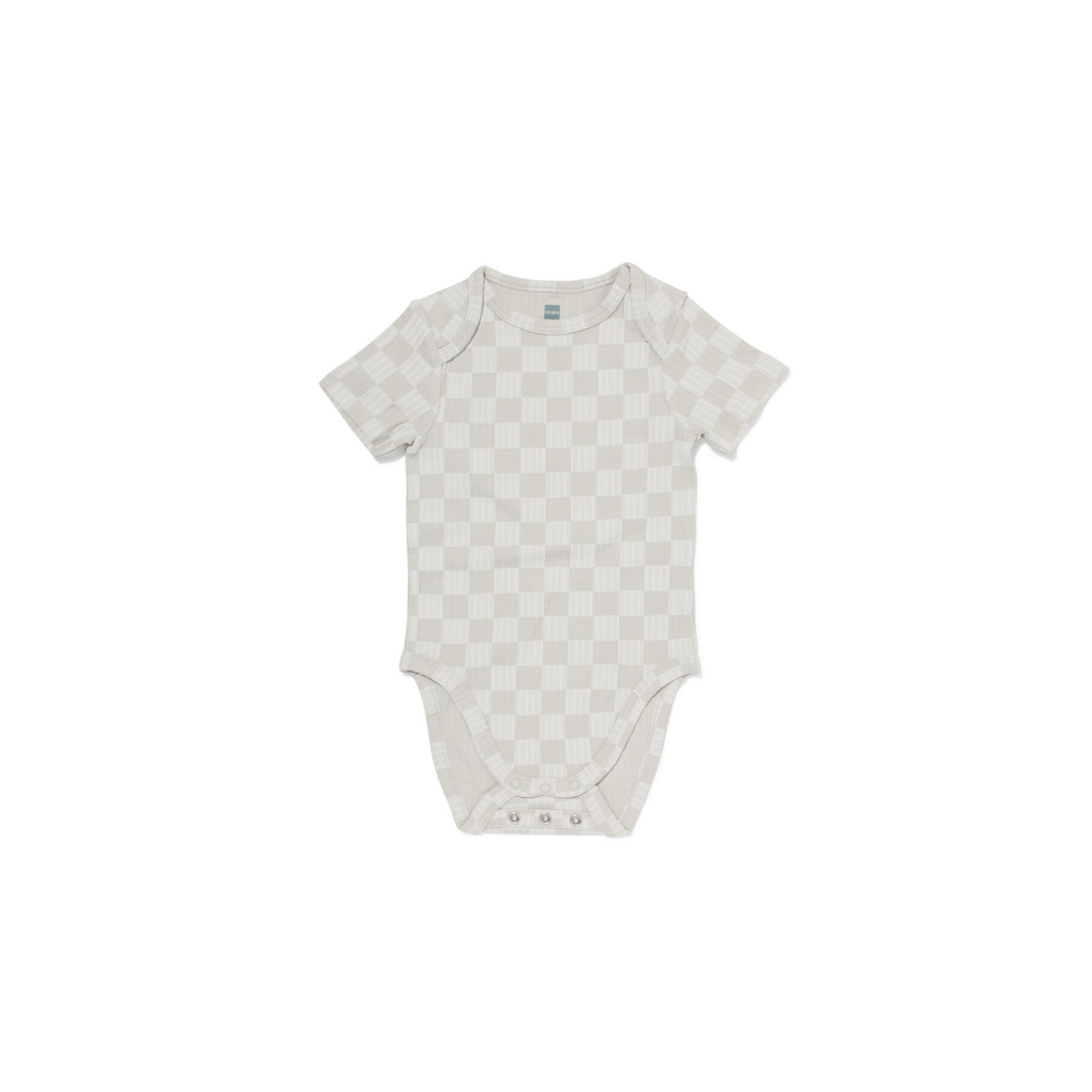 HEMA Baby meegroeiromper LENZING™ ECOVERO™ rib blokken blauw (blauw)