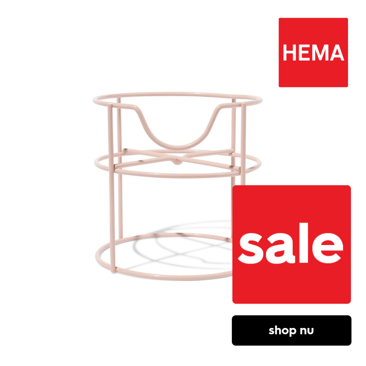 HEMA Limonadetap standaard 16.5x16.5x16cm metaal roze