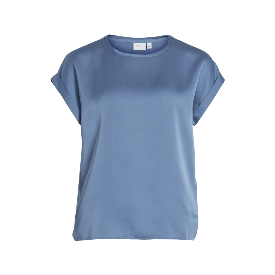 Vila - Damen T-Shirt - Blau - Größe: 38 - bei Tara-M
