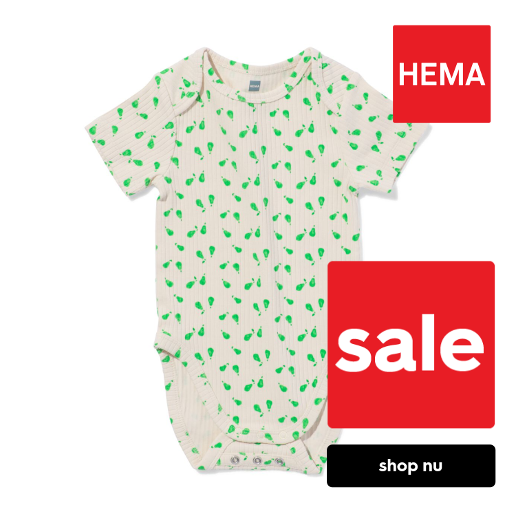 HEMA Baby meegroeiromper LENZING™ ECOVERO™ rib peren beige (beige)