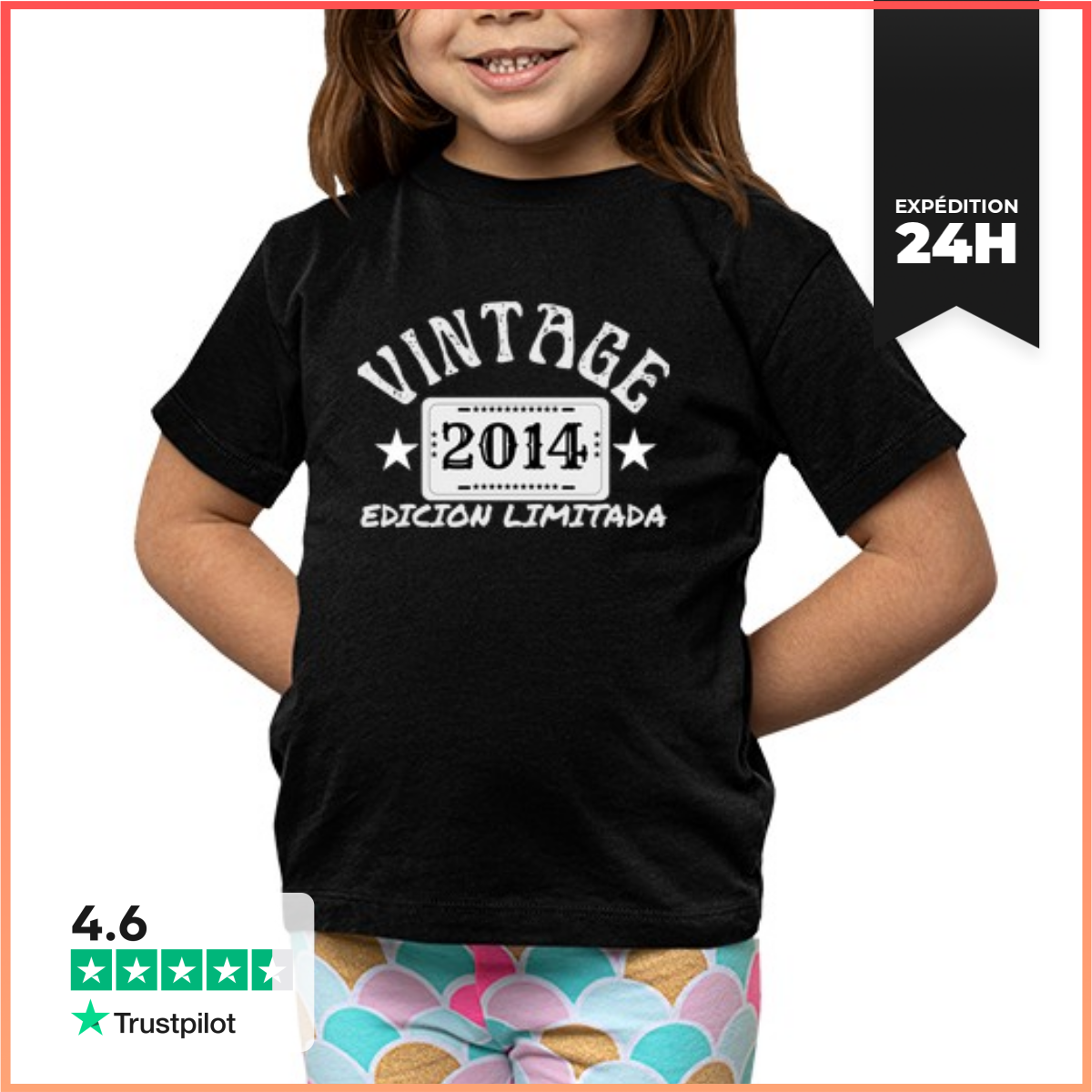 Tee Shirt Pour Enfant Manche Courte Vintage 2014 éDition LimitéE Cadeau Anniversaire 12 Ans Original-image