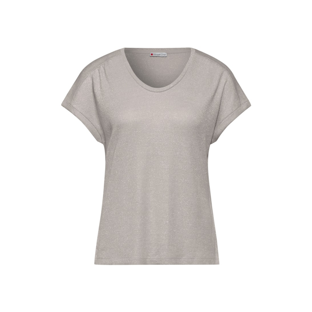Street One - Damen T-Shirt - Braun - Größe: 42 - bei Tara-M