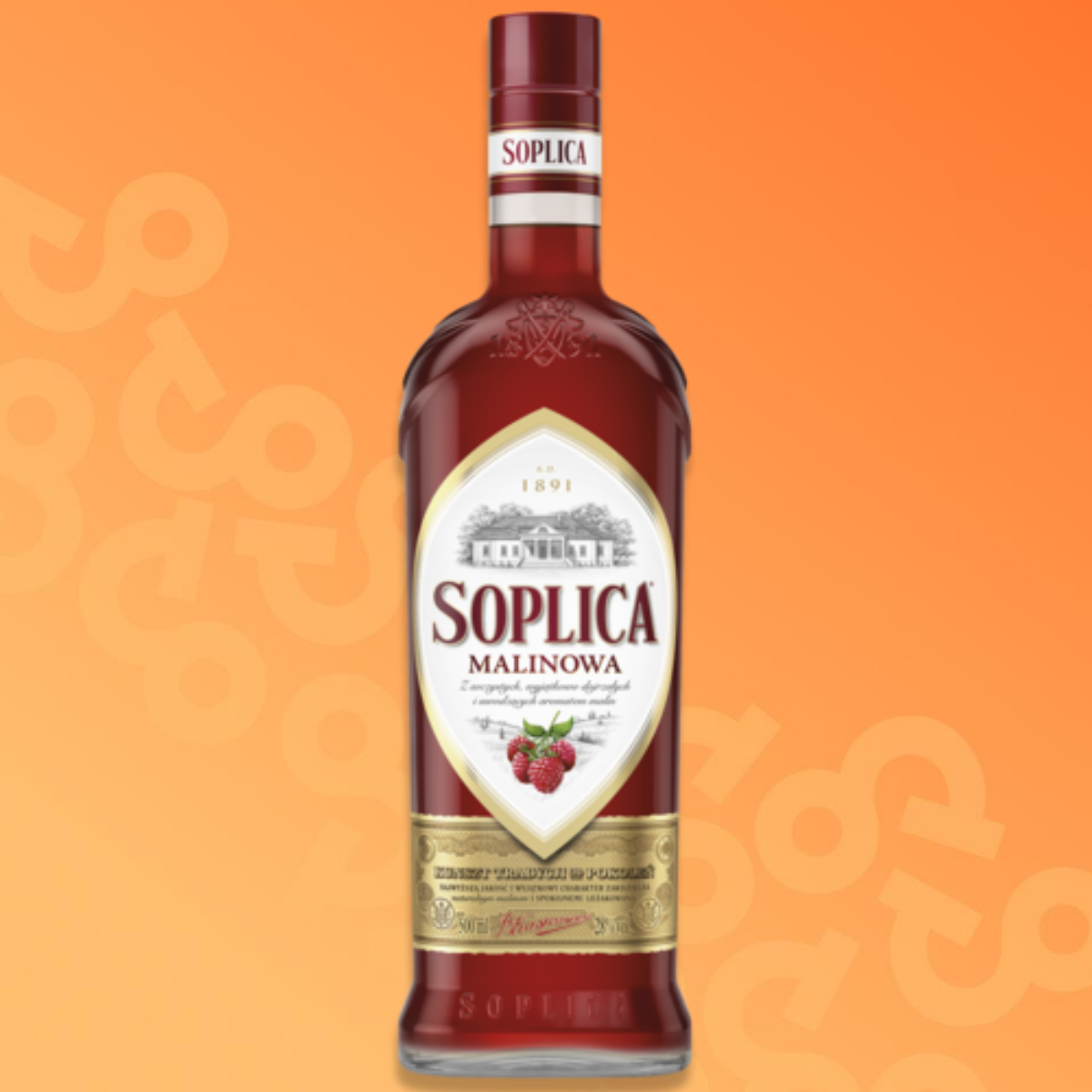 Bottle of Soplica Raspberry raspberry 50 cl