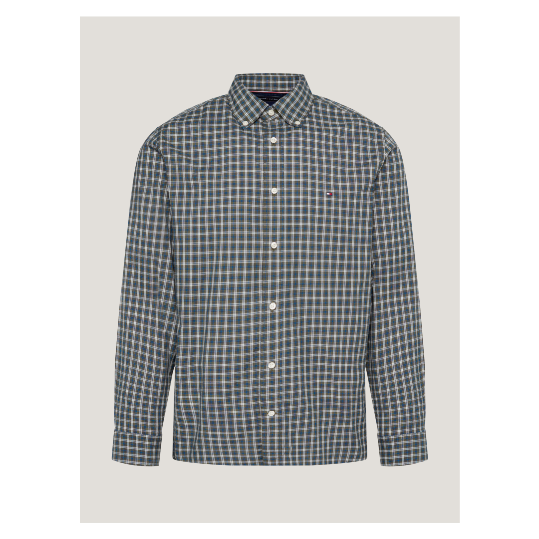 Tommy Hilfiger - Herren Langarmhemd - Grün - Größe: S - bei Tara-M