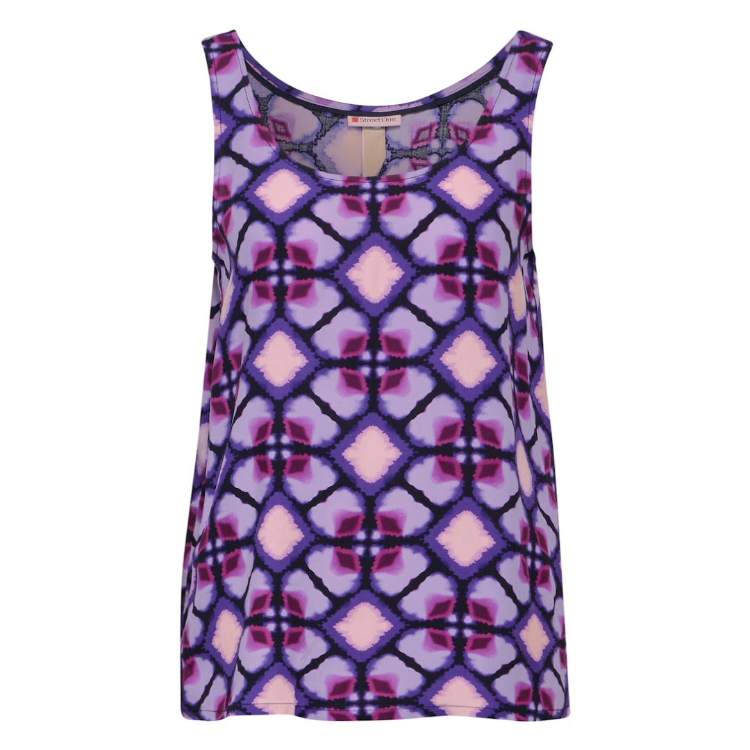 Street One - Damen Top - Lila - Größe: 44 - bei Tara-M