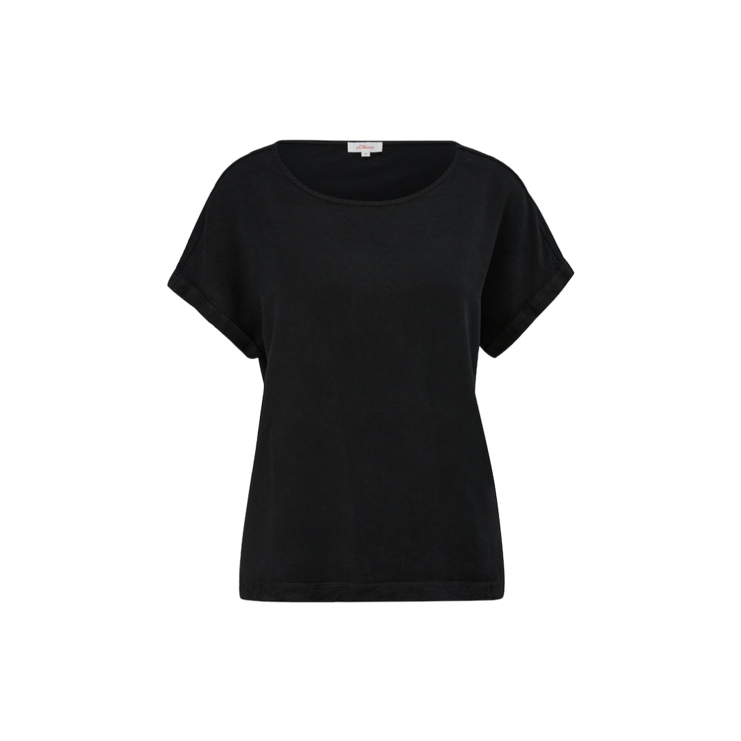 s.Oliver - Damen T-Shirt - Schwarz - Größe: 36 - bei Tara-M