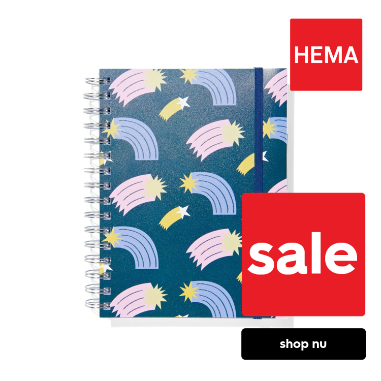 HEMA Collegeblok 4-in-1 A5 gelinieerd (paars)