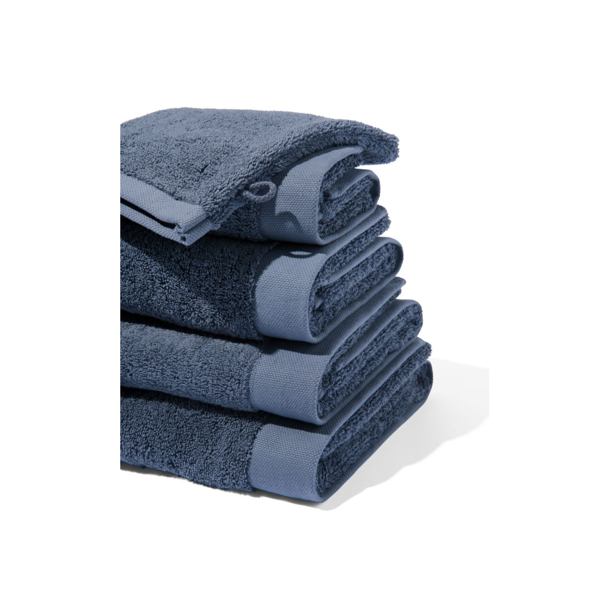 HEMA Handdoeken - hotel extra zacht middenblauw (middenblauw)