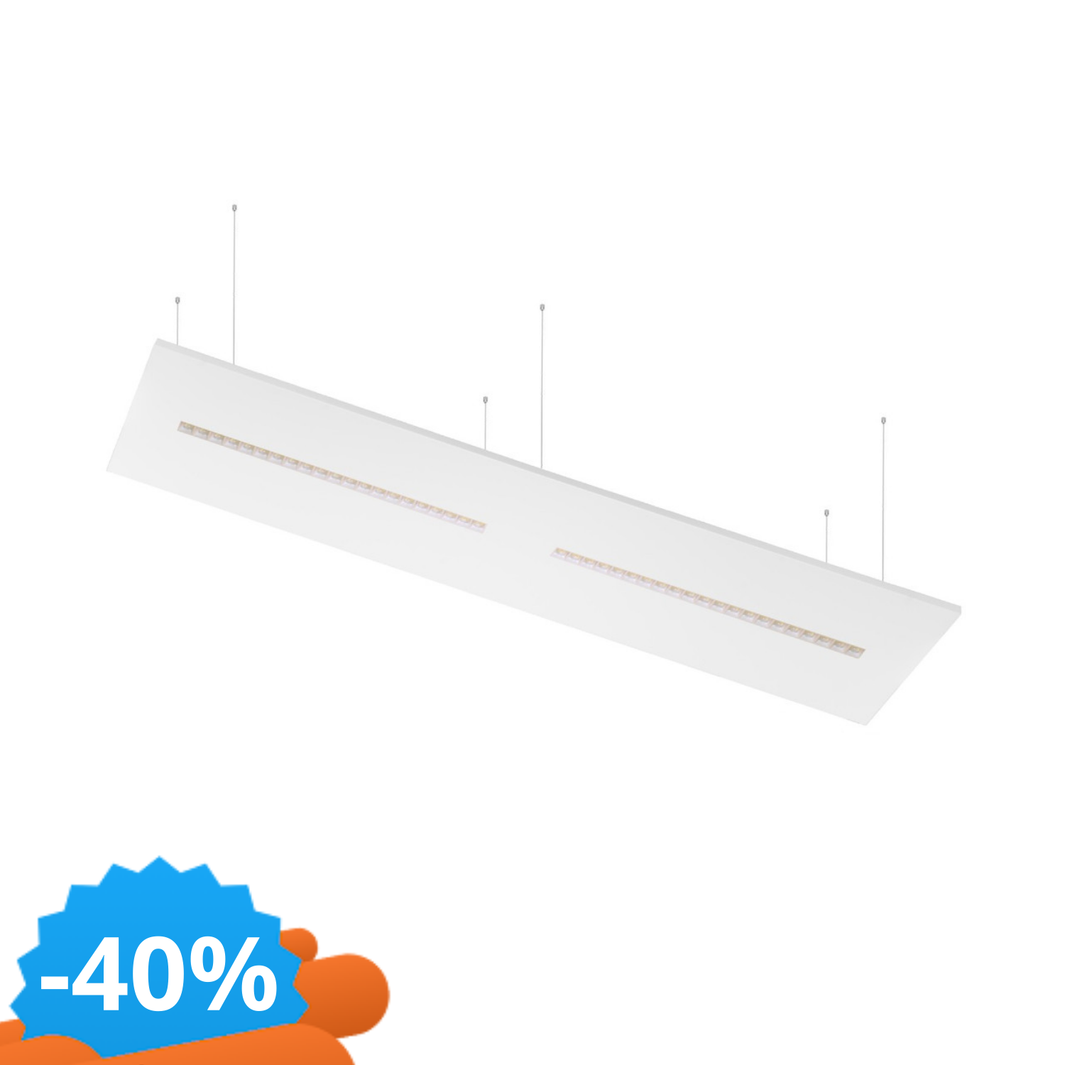 Pannello LED Sospeso 120X30 28W/36W/42W CCT CRI92 Con Driver Philips Colore Bianco Variabile CCT-image