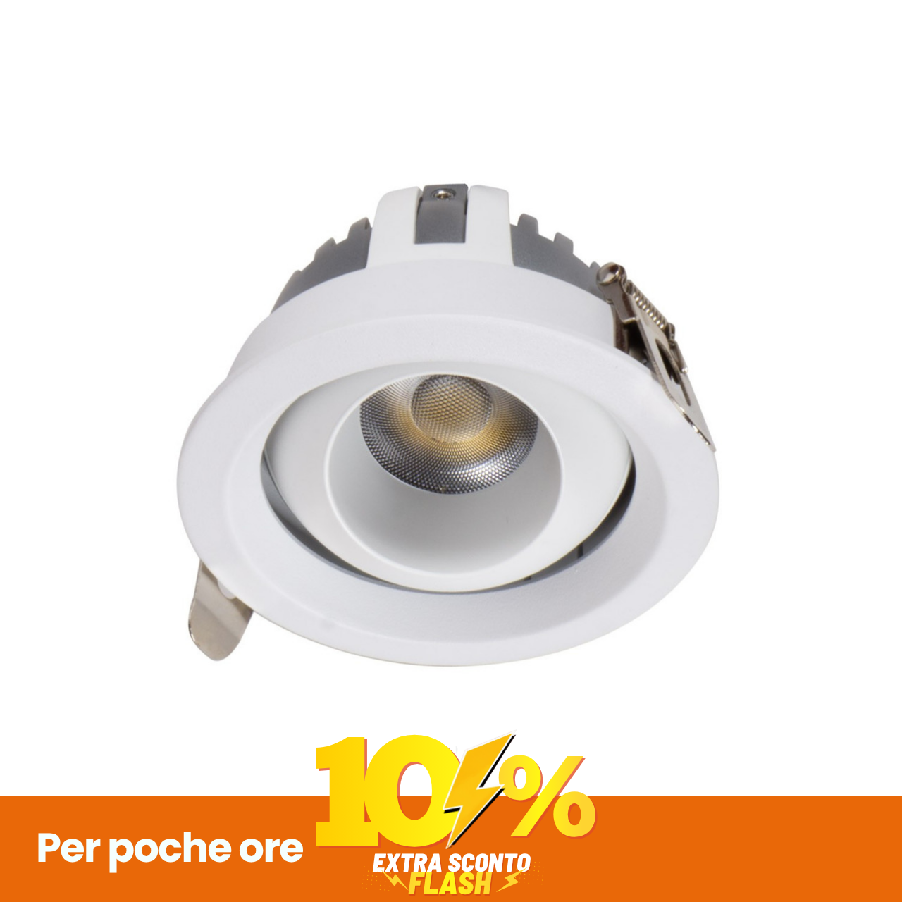 Faro LED Da Incasso 12W Ø75Mm IP40 Orientabile Con Driver Philips Colore Bianco Variabile CCT-image